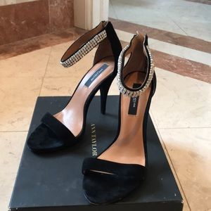 Black high heels shoes